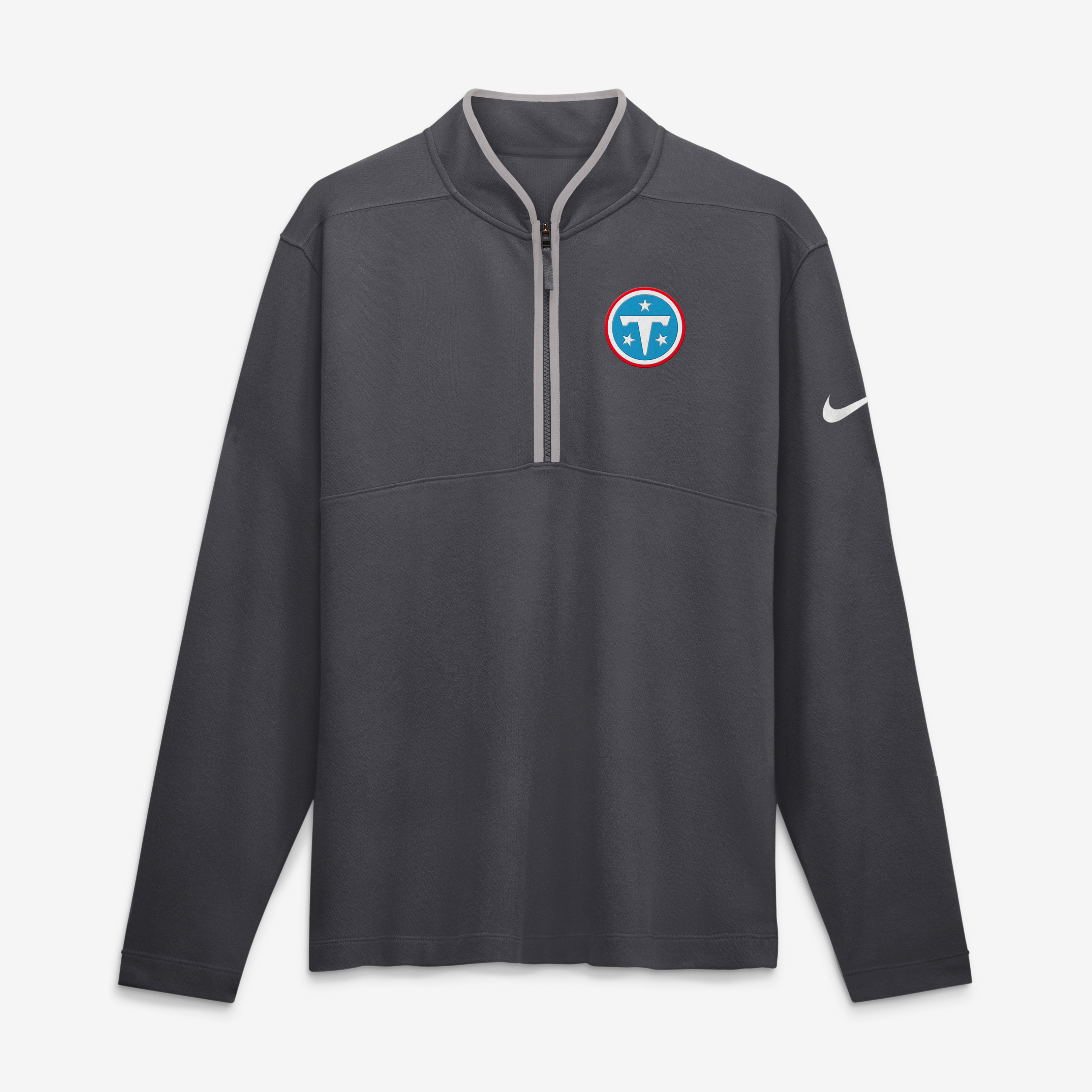 Pull-over Nike Dri-FIT Primetime Victory anthracite pour homme, modèle Tennessee Titans, demi-zip